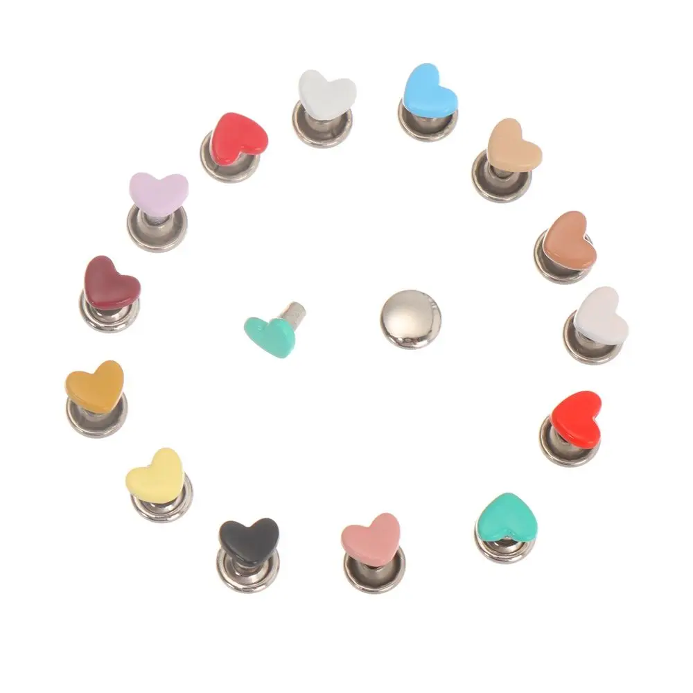 10/20pcs Metal Shoes Clothes Sewing Accessory 6mm Belt Buckle Mushroom Spikes Buttons  Bags Accessories Diy Dolls Buckles