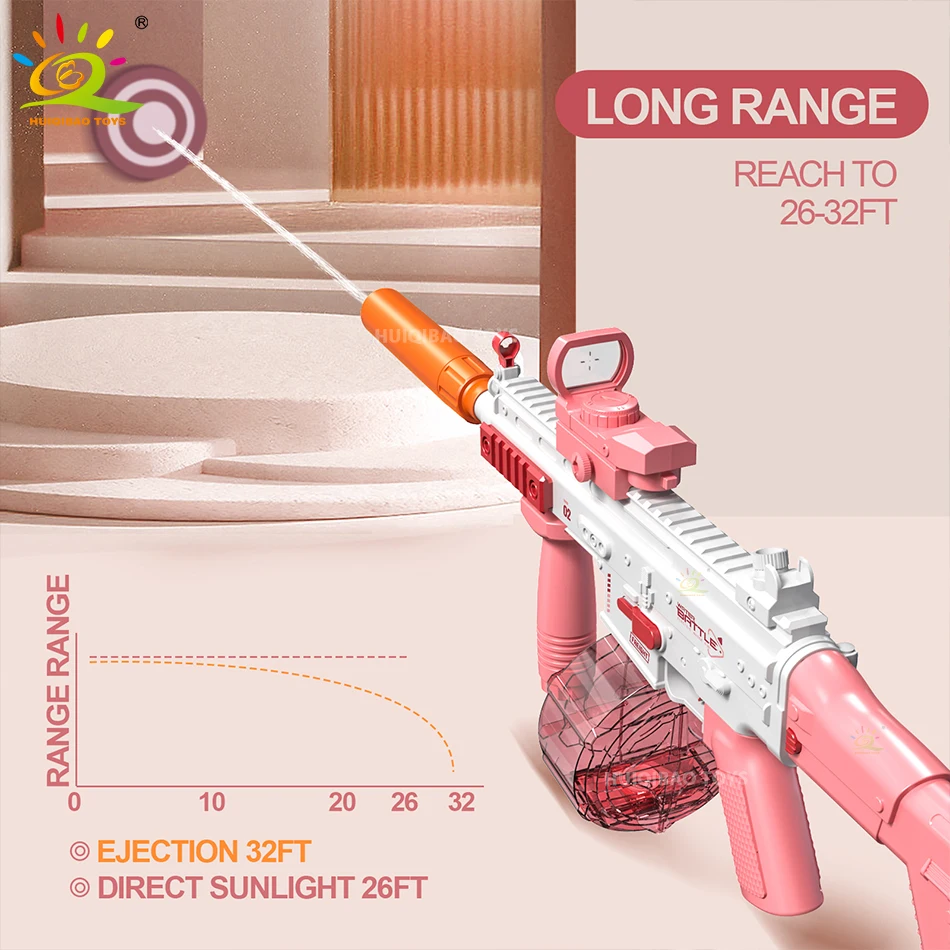 HUIQIBAO ไฟฟ้ารอยแผลเป็น Aduto น้ําปืนยิงเกมยิงฤดูร้อนชายหาดกลางแจ้งน้ําต่อสู้แฟนตาซีของเล่นเด็กของขวัญ