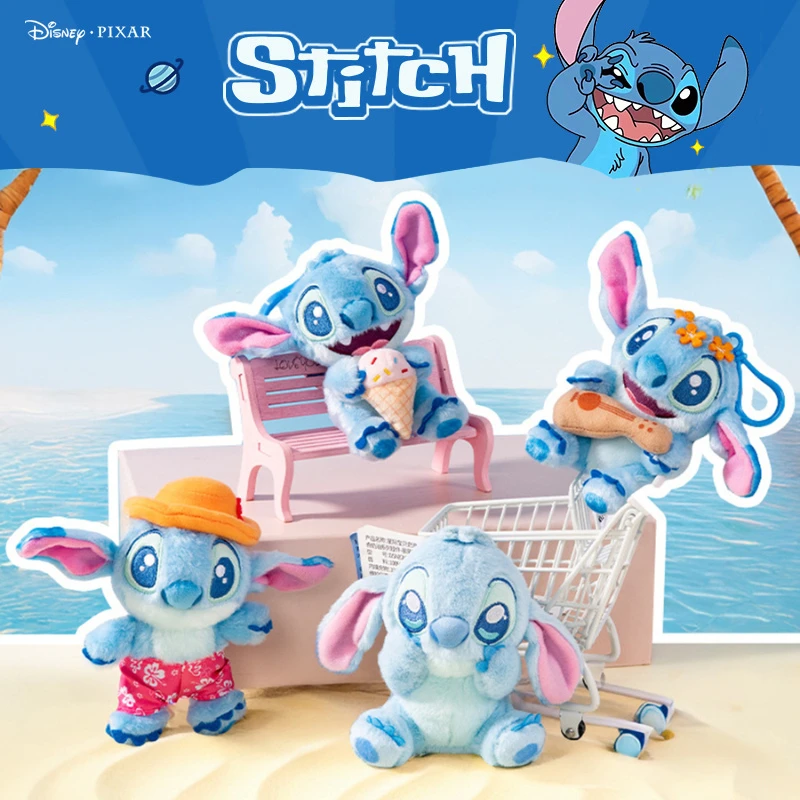 

Подлинные плюшевые игрушки Disney Stitch, брелок Lilo Stitch Losto Angel Kawaii, мультяшные плюшевые куклы Peluche, подвески, подарки для детей