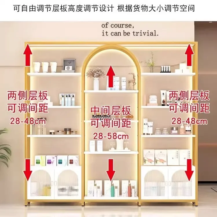 Beauty Salon Display Cabinet Cosmetics Display Stand Commercial Sample Nail Art Display Shelf Model