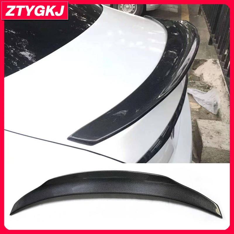 PS Style Carbon Fiber Material Trunk Spoiler Rear Wing For Mercedes Benz W213 4 Doors Car Tuning 2017-2020