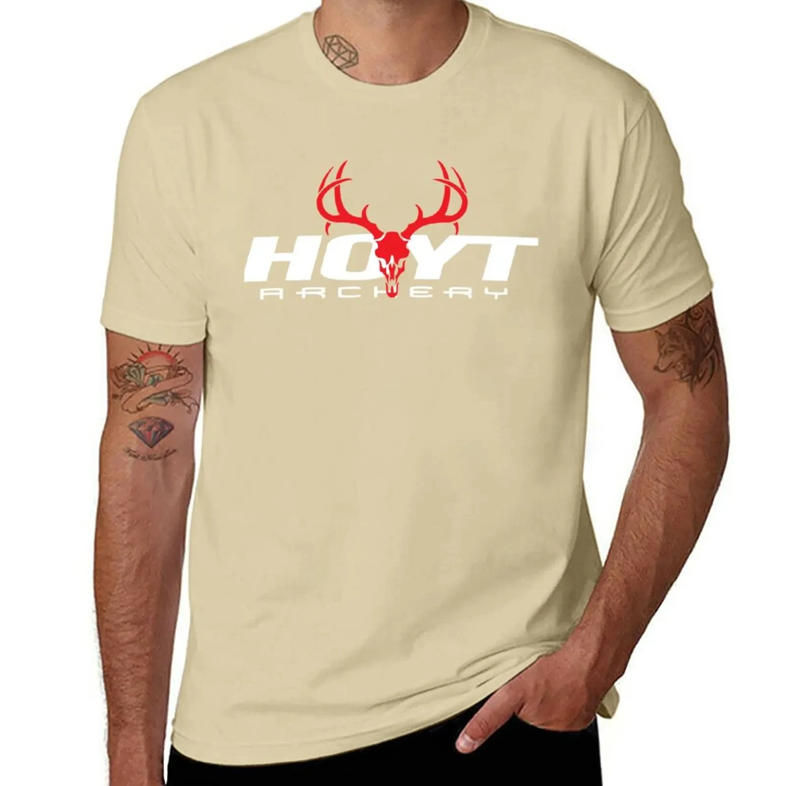 New HOYT ARCHERY LOGO BOW ARROW Graphic Print Classic Short Sleeves T-Shirt Aesthetic Clothing  t shirts Men\'s Clothing