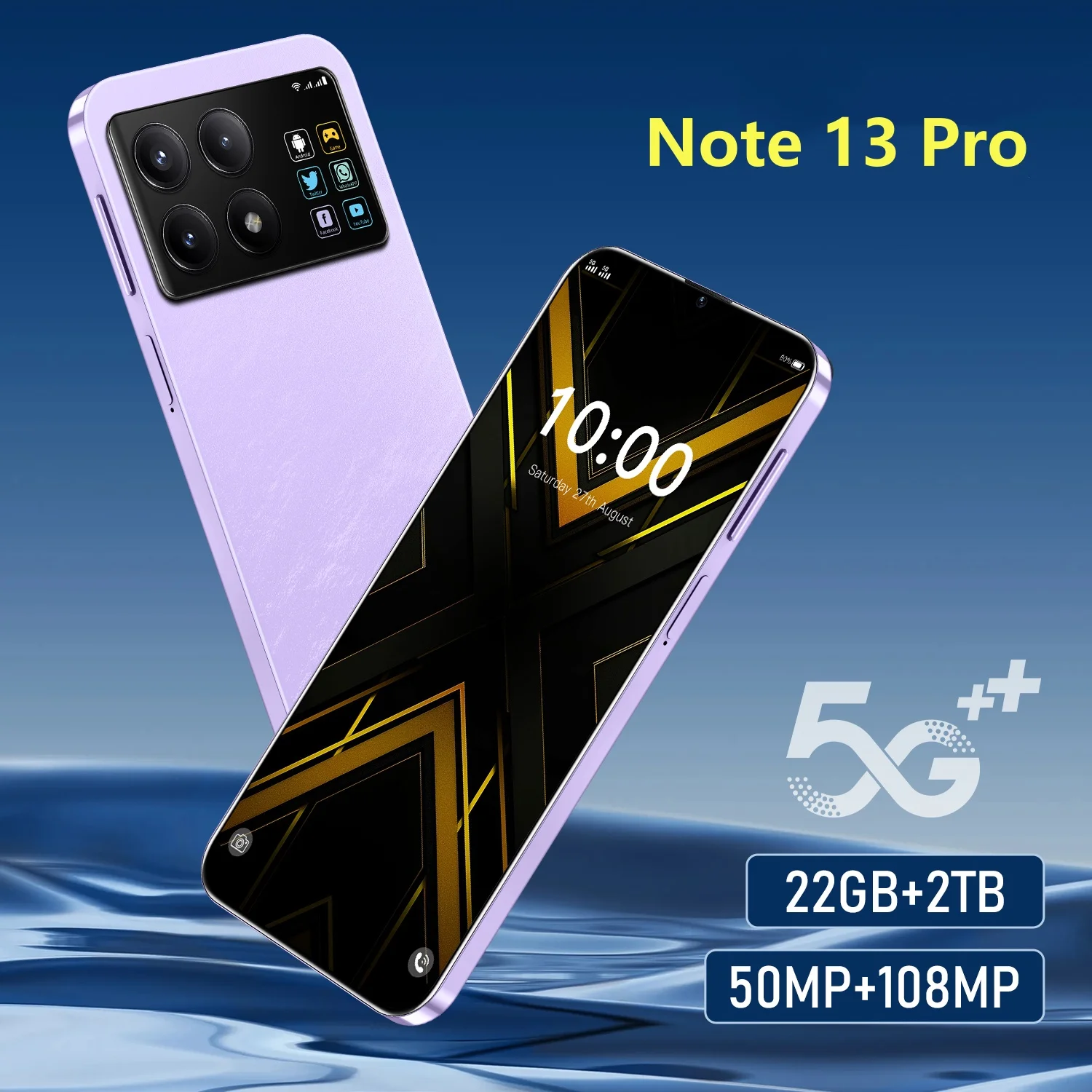 

Note 13 Pro Global Version Smartphone 22G+2TB 8000mah 4G/5G Dual Sim Cellphone Snapdragon 8 Gen3 Android14 Unlocked Mobile Phone