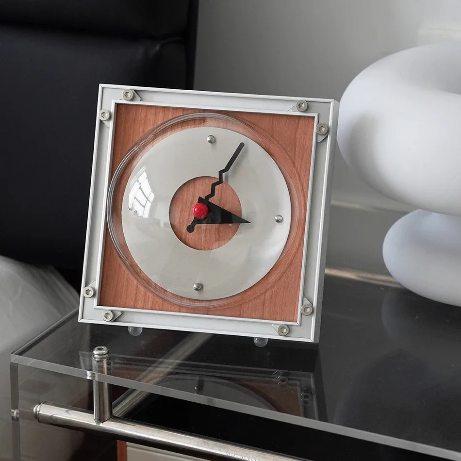 

Винтажные часы, настольное украшение, винтажные часы Bauhaus, бесшумное украшение для дома, элитный подарок
