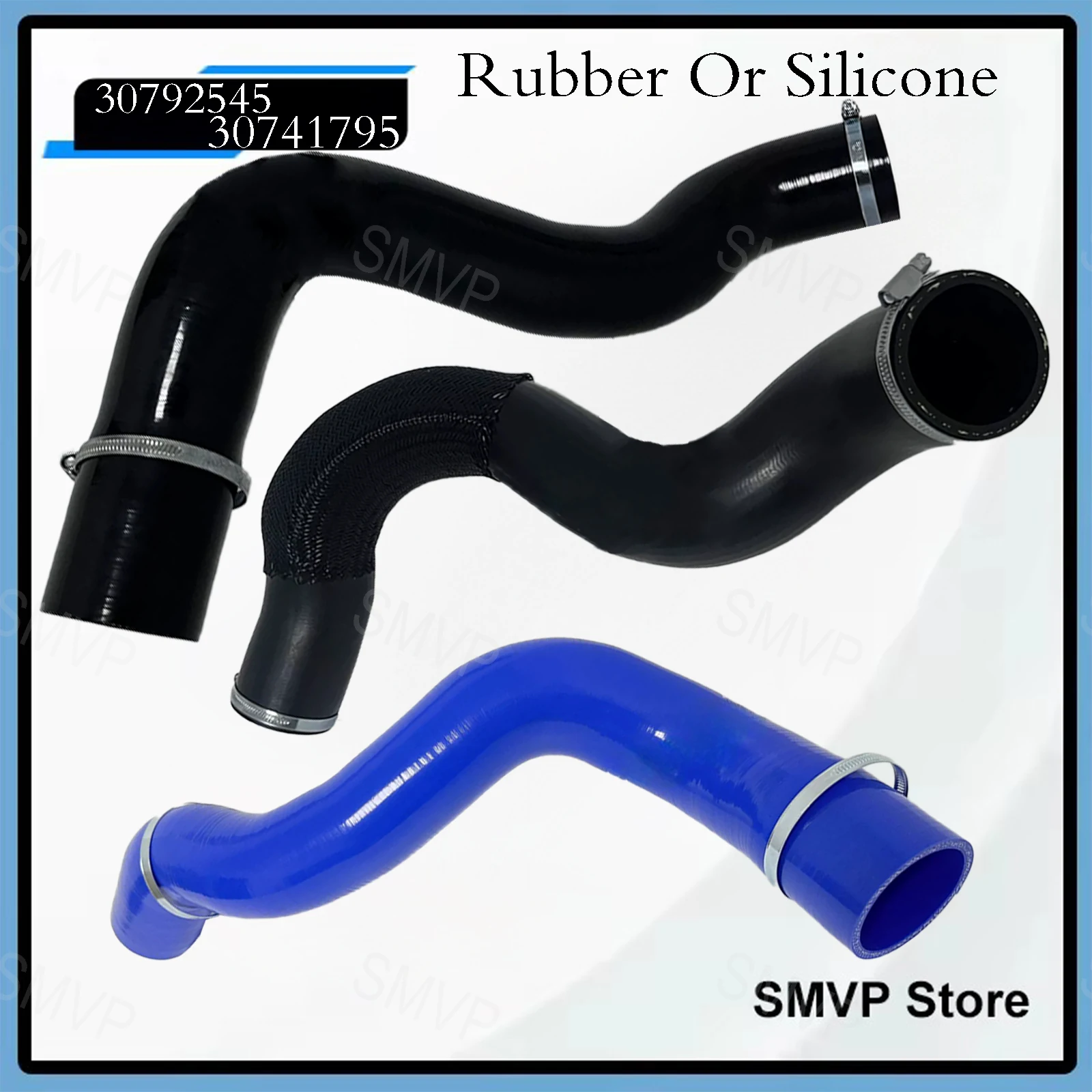 30741795 For Volvo V60 S60 XC60 30792545 V70 S80 XC70 Intercooler Turbo Air Hose Rubber or Silicone with Buckle Charge Air Pipe