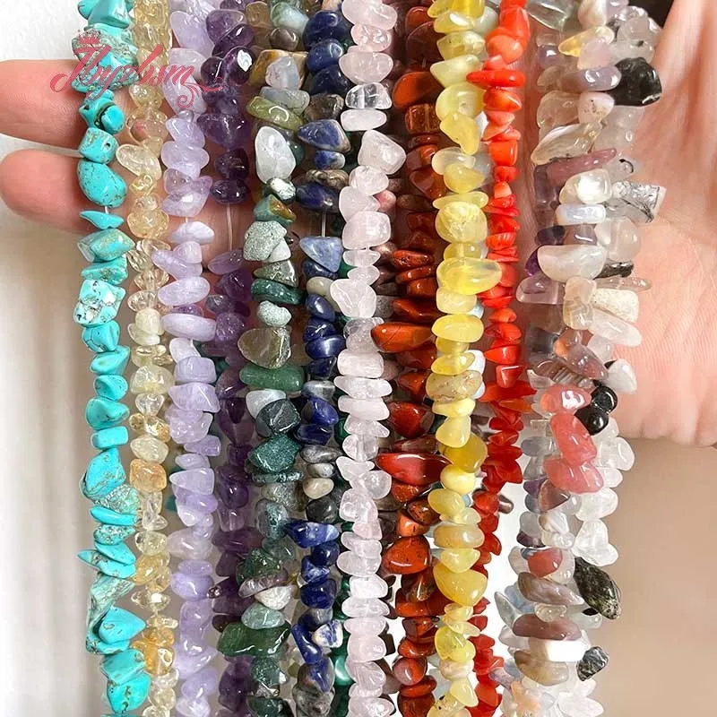 Natural Stone Beads Turquoise Fluorite Garnet Chip DIY Loose Strand 36cm For Jewelry Making Necklace Bracelet  Free shipping