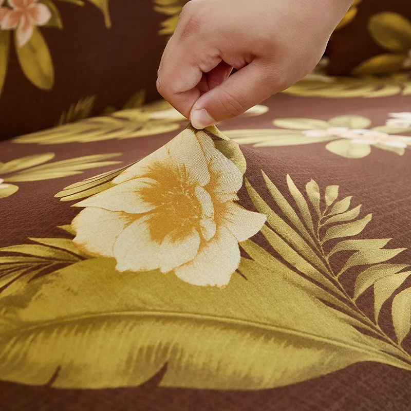 Printed Elastic Skirt Hem Sofa Cover, Full Coverage, Dirt-proof, Multi-functional Sofa Cover, Anti-slip Sofa Cover Cover