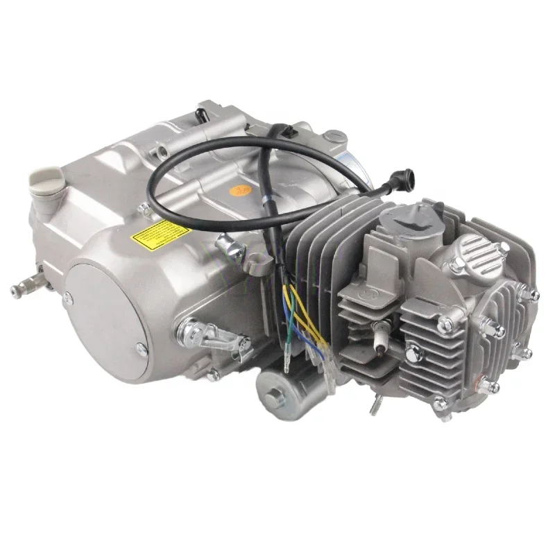 Yinxiang 125cc Silver Air-Cooled Kick Electronic Start Complete Motorcycle Engine Kit 4 Stroke New and CDI Ignition