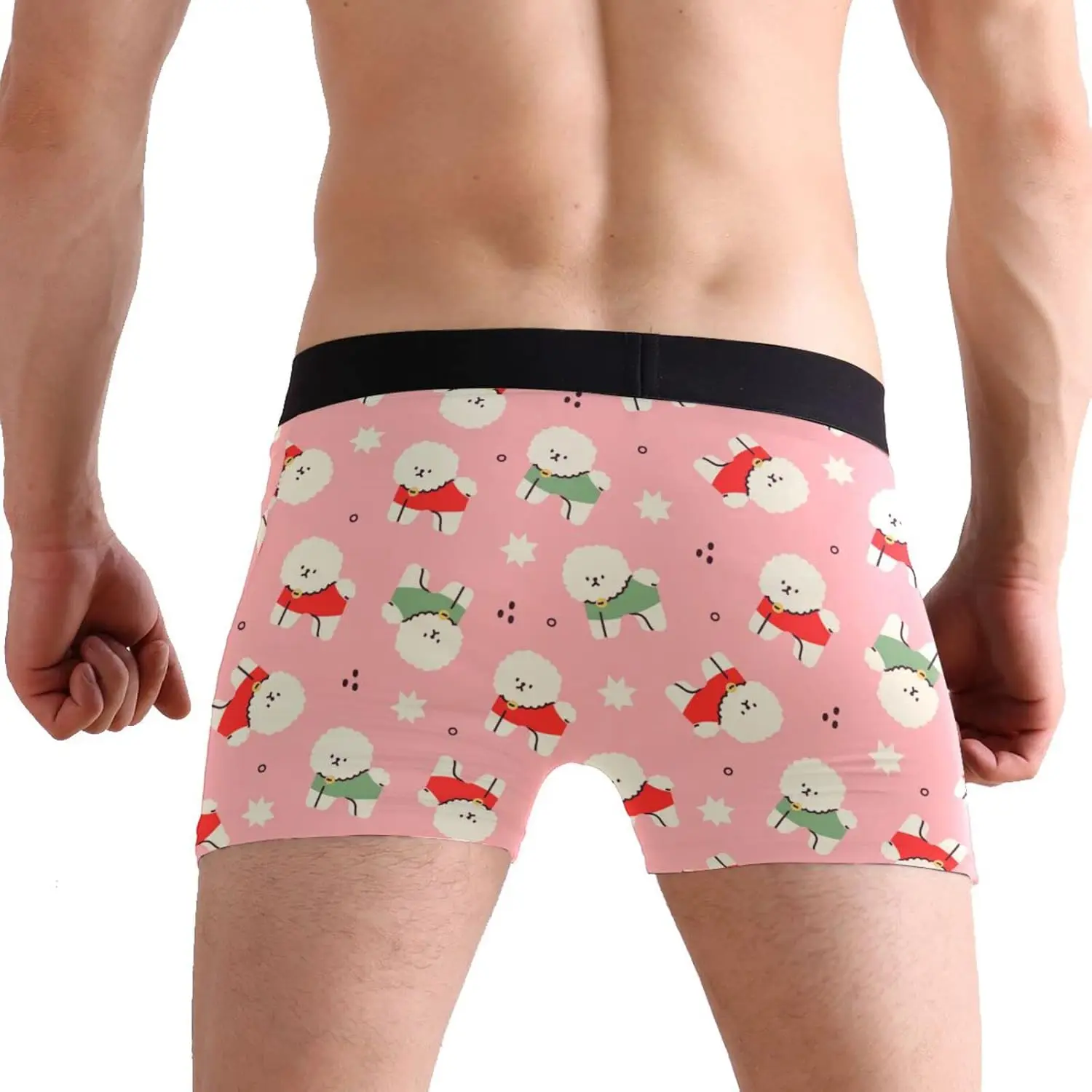 Bichon ليوبارد الأسد رجل الملاكم ملخصات الملابس الداخلية تنفس تمتد الملاكم جذع مع الحقيبة S-XXL