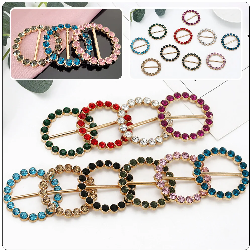 10pcs Clothing Knotted Buckle For Scarves T-Shirts Multi-Function Scarf Clip Exquisite Shirt Accessory Wedding Party Daily Wear