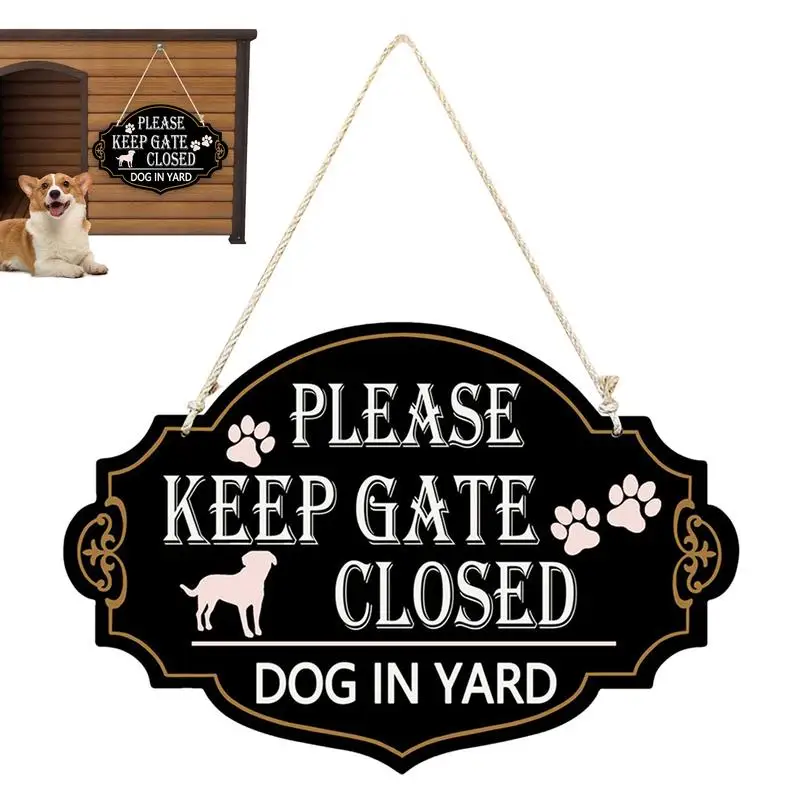 Dog In Yard Sign Yard Outdoor Wall Decor 13X9 Inches Please Close The Gate Sign Beware Of Dog Signs For Fence Dog In Yard Keep