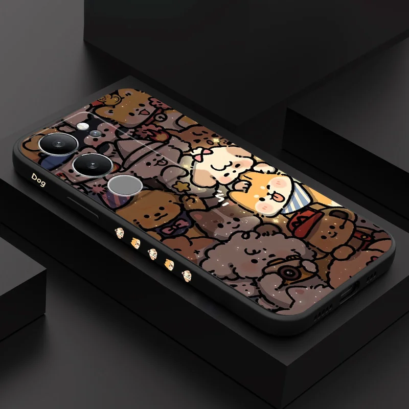 

Couples Dog Phone Case For VIVO V50 V40 V30 V29 V29E V27 V27E V25 V25E V23 V23E V21 V20 Y20 Y12 Y21 Y22 Y50 Y35 Pro 4G 5G