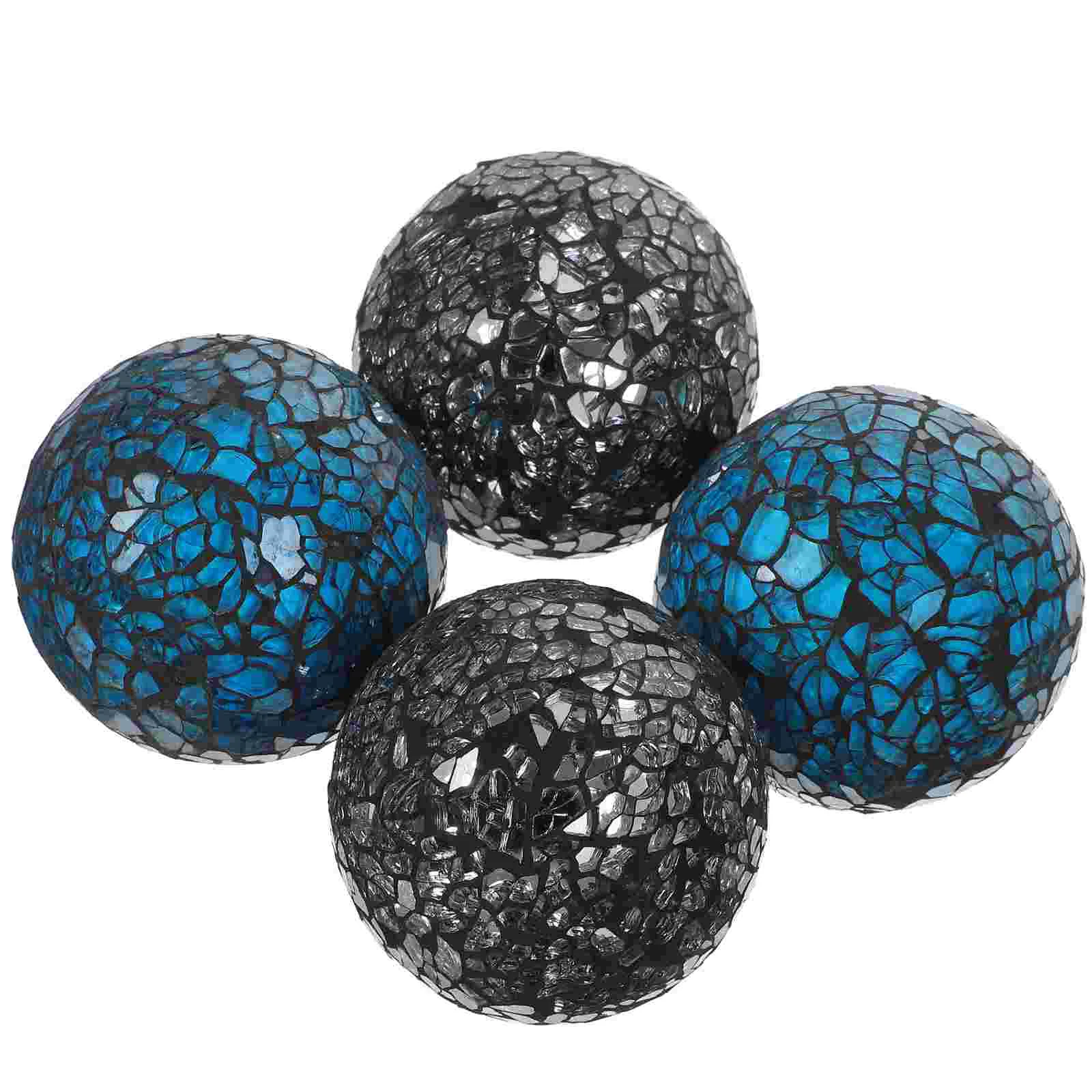 

4 Pcs Mosaic Ball Household Tabletop Decor Desktop Sphere Ornament Home Flower Vases