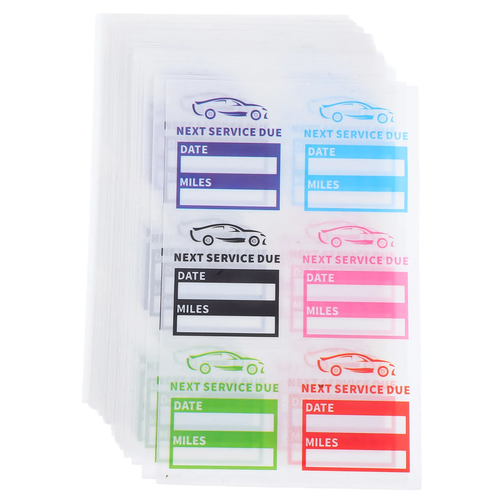

6 Sheets Electrostatic Car Windshield Service Reminder Labels Non Adhesive Static Cling Next Service Due Stickers Easy Apply