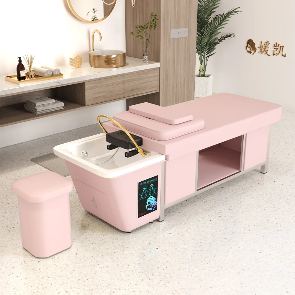 Modern Hair Salon Head Spa Shampoo Bed Washing Chair Head Spa Shampoo Bed With Water Tank Shampoo Basin Bed