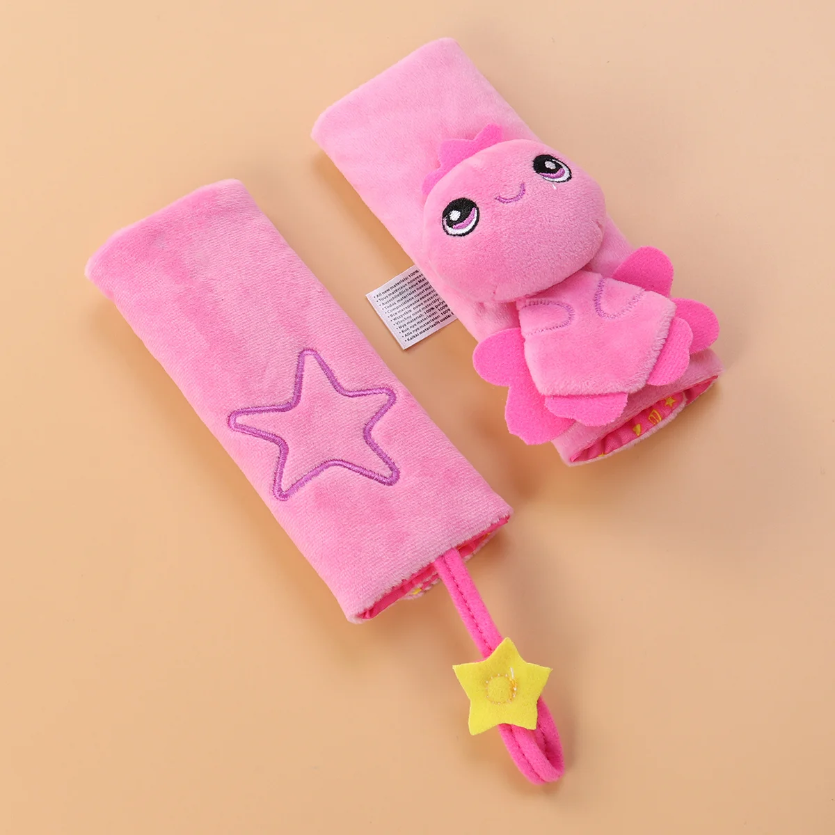 

Safety Shoulder Pad Cartoon Pink Animal Shape Stroller Strap Protector Shoulder Safety for Harness