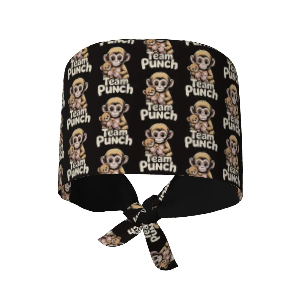 Scrub Caps Team Punch Funny Monkey Nurse Hats For Men Women Long Hair Working Cap Adjustable Custom Medical Cap