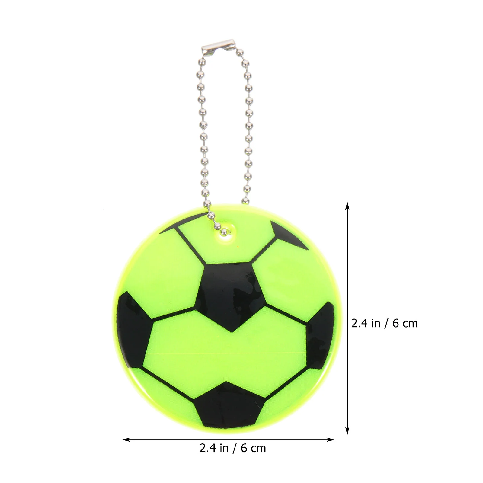 12 Pcs Football Reflective Pendant Hanging Decor Soccer Backpack Kids Party Favors Ornament Gift Bag