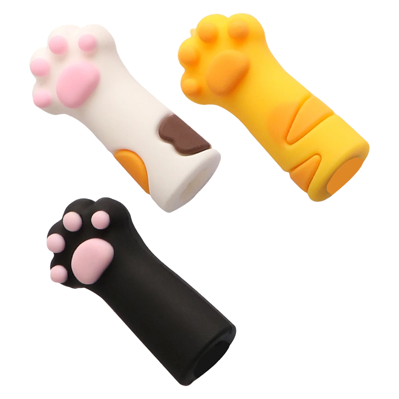 

3Pcs Cat Paw Silicone Protective Sleeve Nail Nipper Cover Scissors Protector Pedicure Tool Cover Durable Flexible