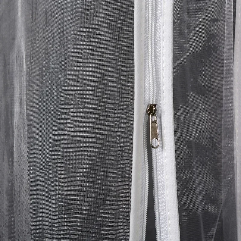 Transparent Mesh Yarn Wedding Dress Dust Cover with Zipper, Bride Gown Storage Bag, Garment Clothing Case, 155cm, 180cm
