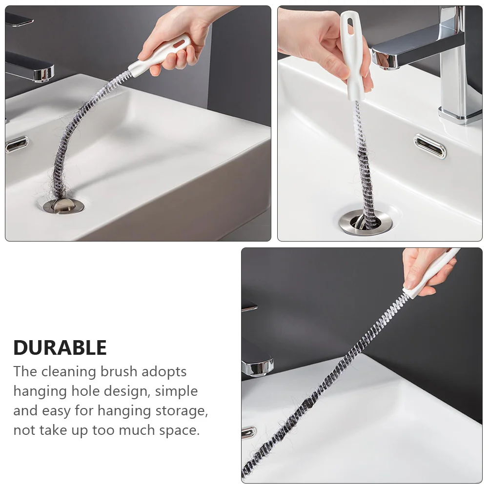 

4Pcs Sink Drain Brush Flexible Bendable Hair Catcher Cleaner Blockage Removal Tool for Household Toilet Bathtub Shower
