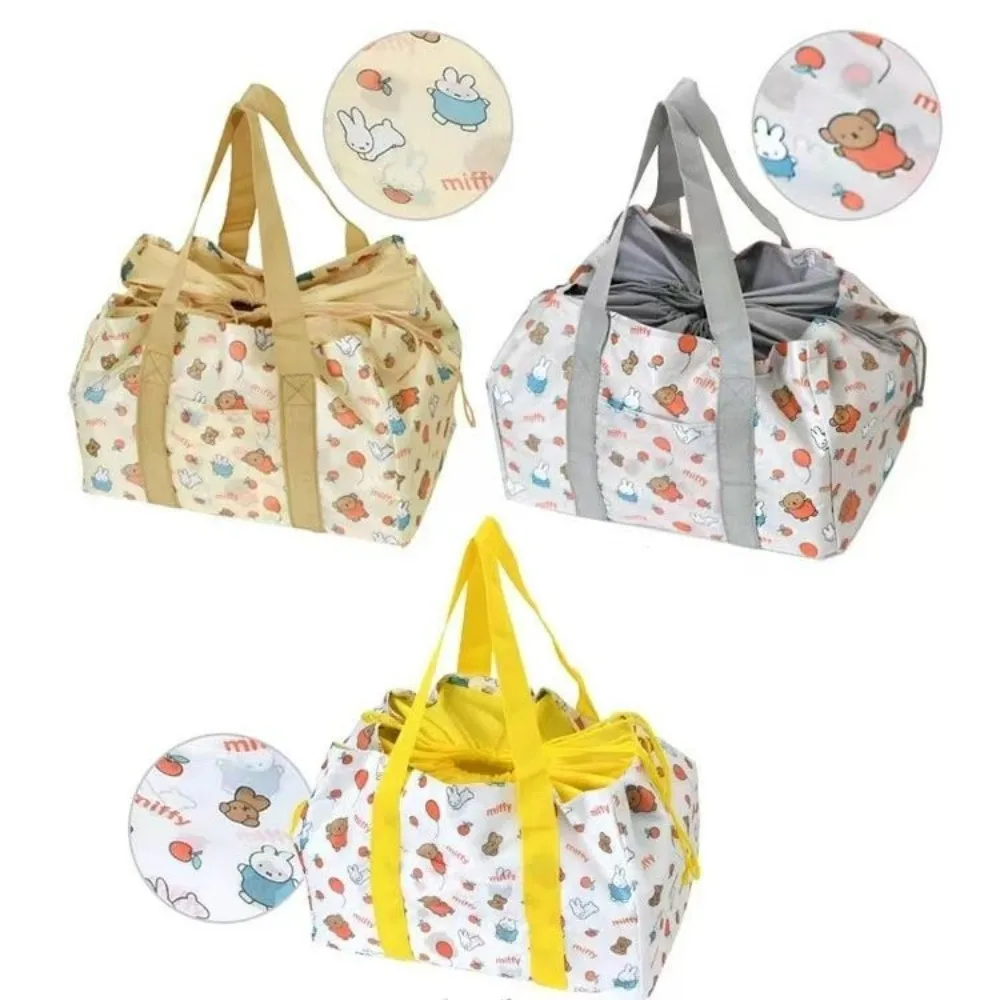 

Miffy Folding Insulated Bag Large Capacity Eco Friendly Cooler Bag Waterproof Picnic Cold Storage Tote Bags Reusable Lunch Bag