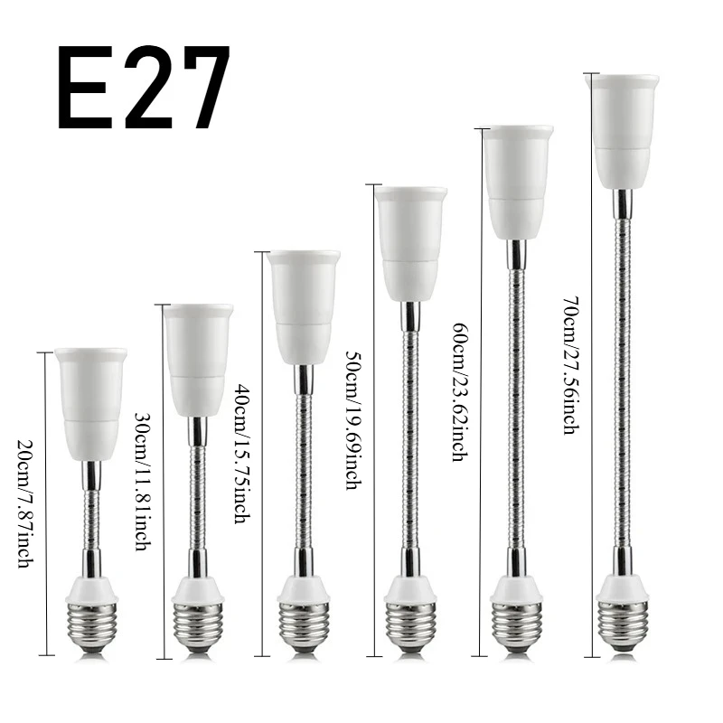 

20CM 30CM 40CM Flexible E27 LED Bulb Extension Lamp Holder Light Socket LED Lamp Holder Converter lamp stand