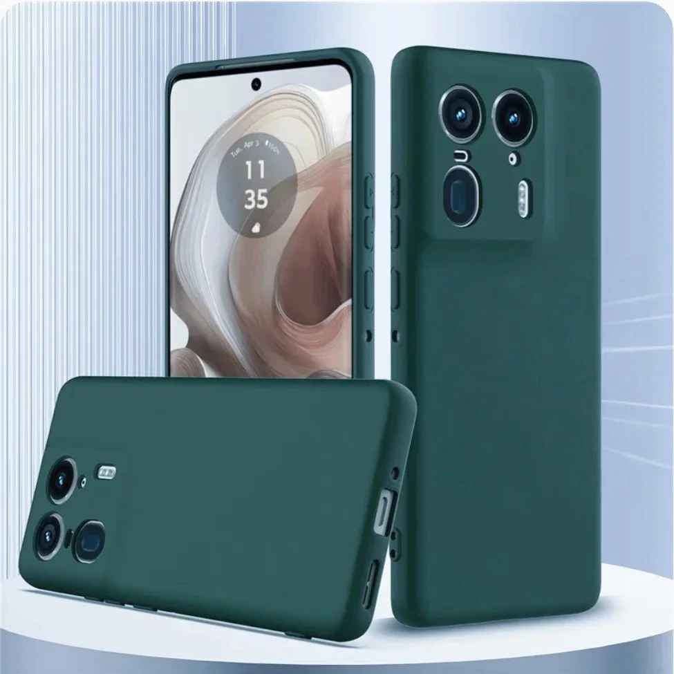 Noble mode couleur unie antichoc protection liquide Silicone coque de t�l�phone pour Motorola Moto Edge 50 Ultra