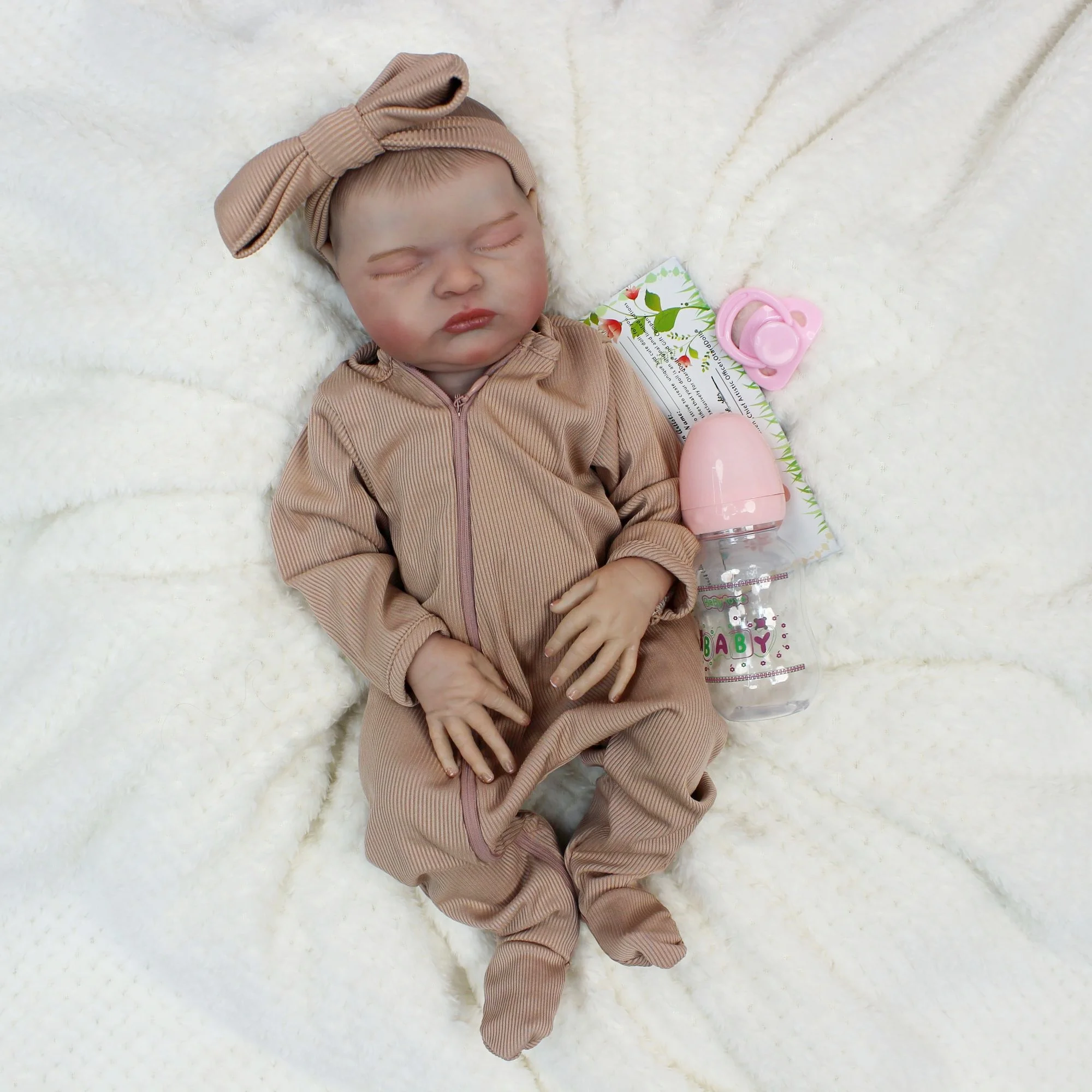 48CM Zachte Siliconen In Slaap Laura Bebe Levensechte Geschilderde Reborn Babypop Speelgoed Pasgeboren Meisje Pop Voor Geschenken En Collectie