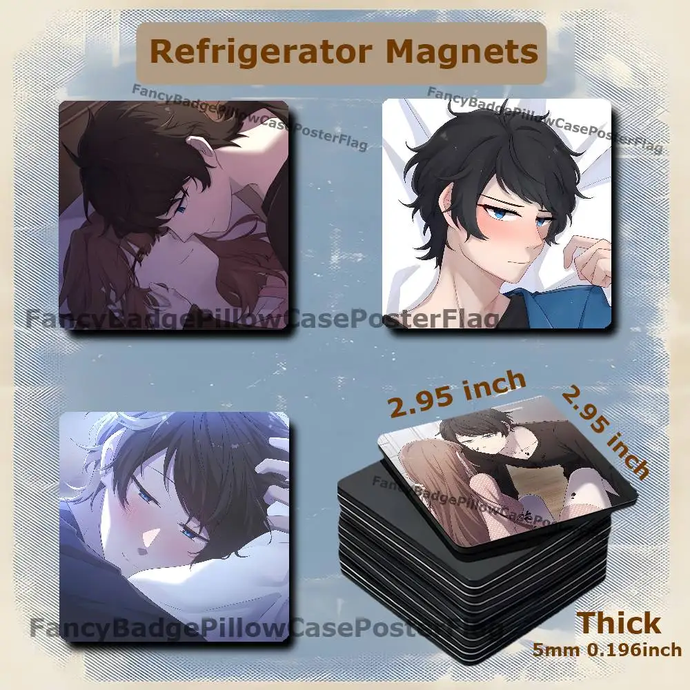 BP B-Bloody Painter Dating 75mm Frigerator Magnet Square Stickers Personalize Fridge Refrigerator Wall Door Decoration