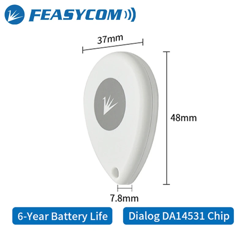 FSC-BP108B IP67 Waterproof Replaceable Battery Feasycom BLE Beacon Eddystone Low Energy Asset Tag Programmable Bluetooth IBeacon