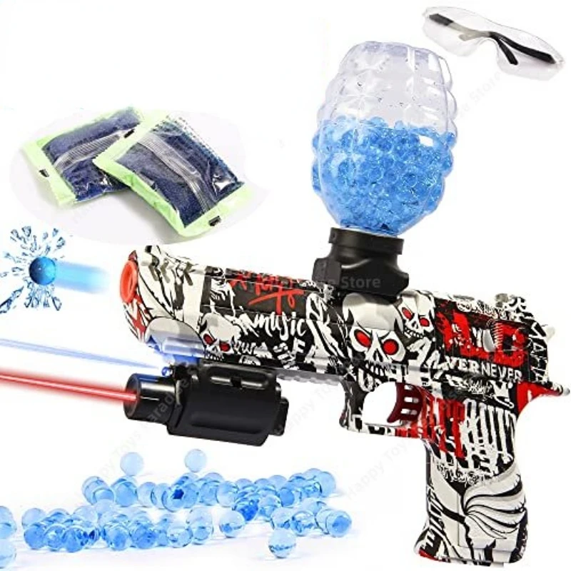 Electric Gel Ball Gun Desert Eagle Gel Toy Gun Water Pinball Toy Pistol Children\'s Outdoor Kid Weapon Toy Shooting Fake Gun 901