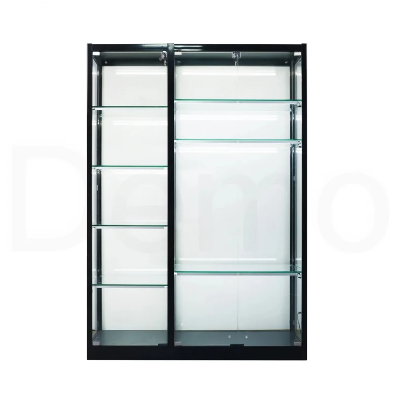 custom.Economic Glass showcase Frameless Tempered Glass Display Smoke Shop and Retail Store