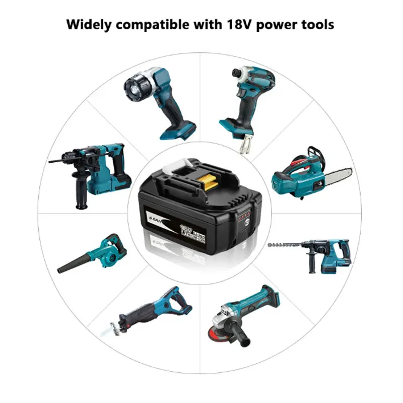 

Rechargeable lithium battery, power tool battery, Makita, 18V, 12.0Ah, BL18601020B, BL1850, BL1860B, BL1850