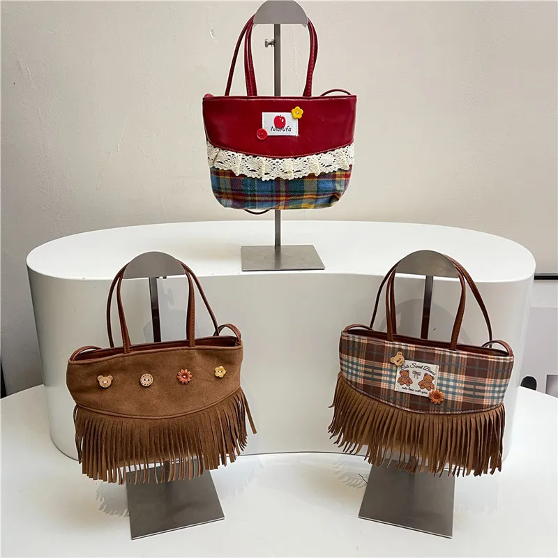 

2025 AW новая бархатная сумка женская винтажная стильная высококачественная сумка через плечо для девочек аксессуар через плечо