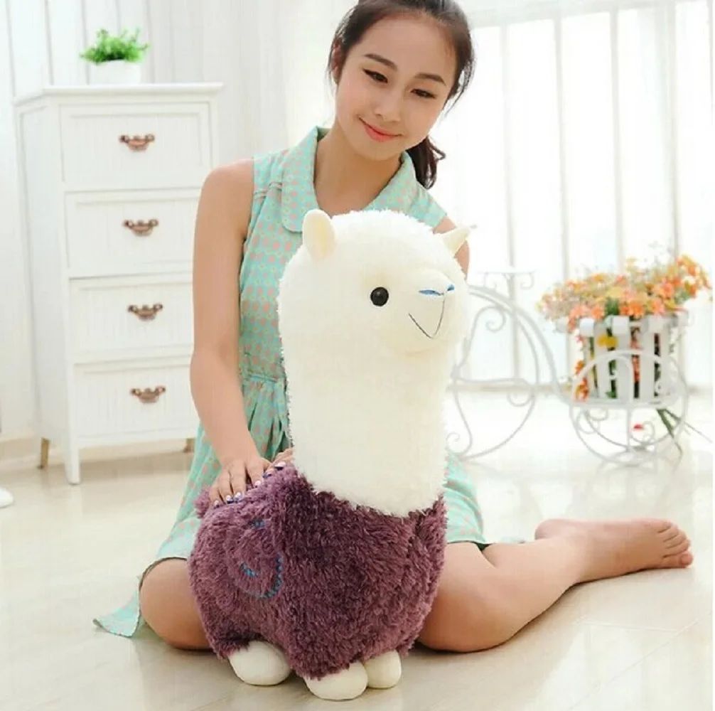 

big lovely plush sheep toy creative God beast doll purple alpaca toy gift about 50cm