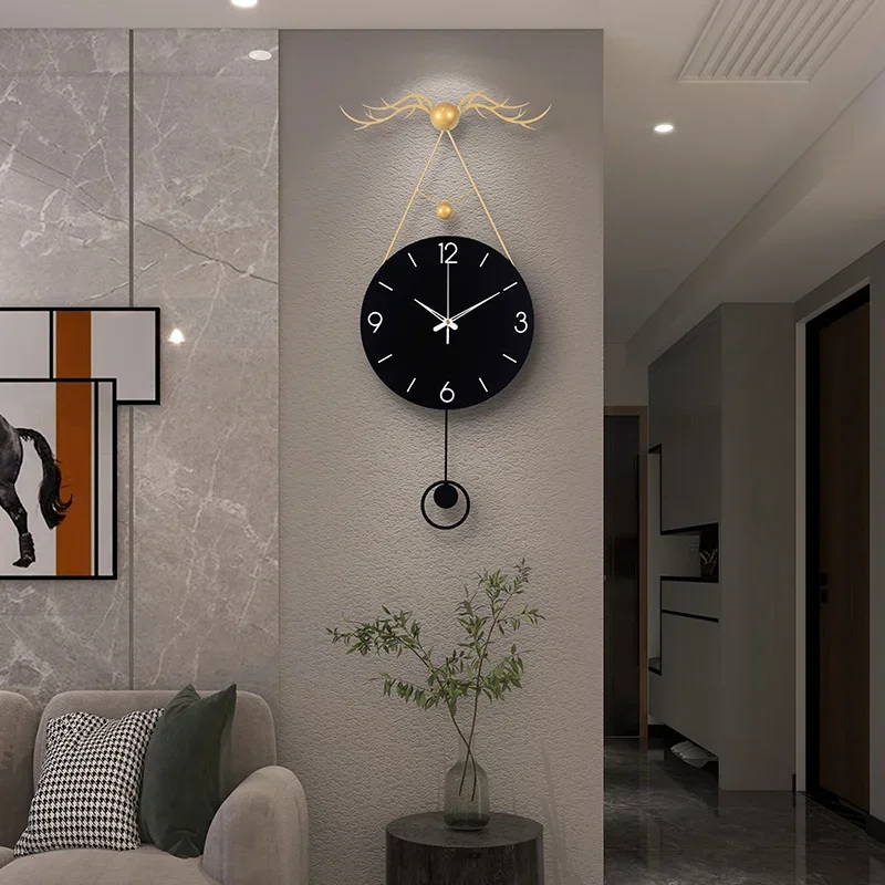 Silent Modern Wall Clock Non Ticking Quartz Battery Operated Large Black Minimalist Easy Read Living Room Bedroom Office Decor