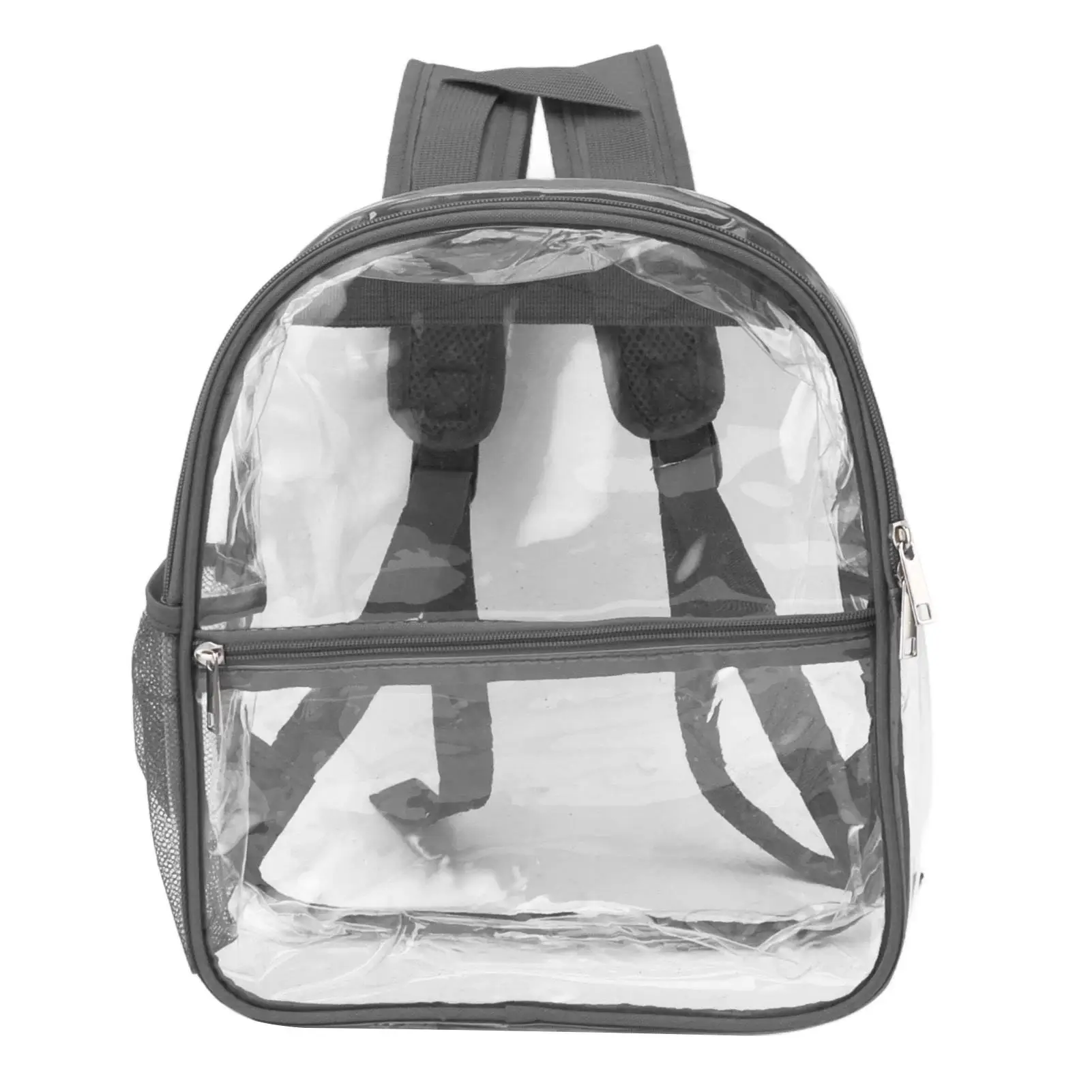 Large PVC Clear Backpack with Zipper - Portable Transparent Bag for shopping & Daily Use