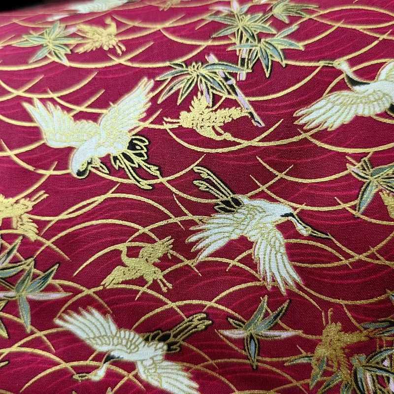 

Japanese Wind Bronzing Sewing Cloth Head Cotton Printing DIY Handmade Clothes Tablecloth Cotton Cloth Cotton Fabric Clearance