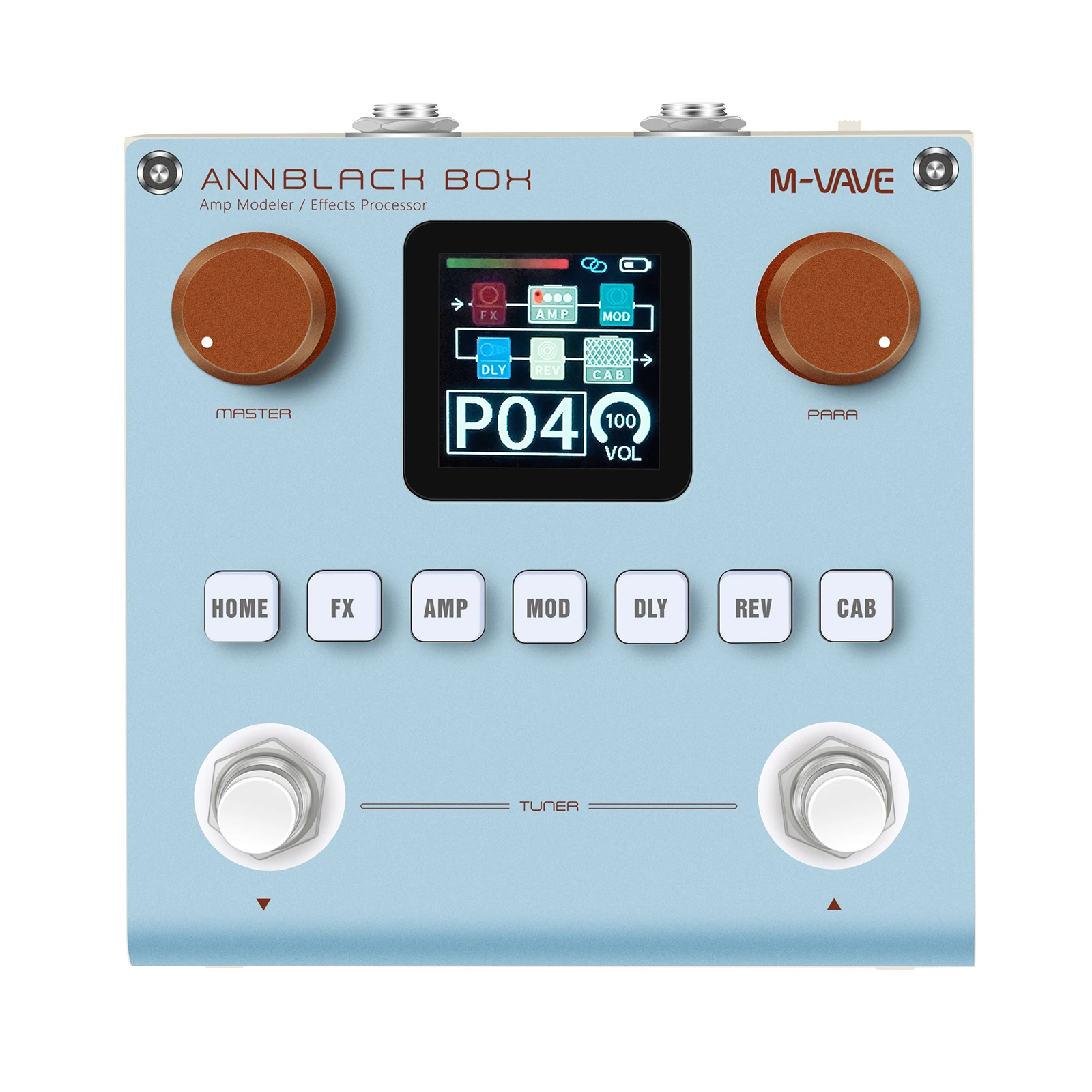 M-VAVE ANNBLACKBOX Multi Effects Processor Rechargeable Guitar Pedal for Electric Guitar Bass