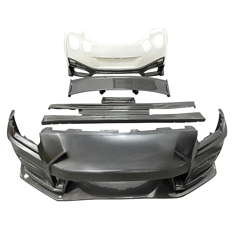 High Quality Nismo Style Half Carbon Body Kit Lip Side Skirt Spoiler For GTR R35 2008-2016 Upgrade Parts