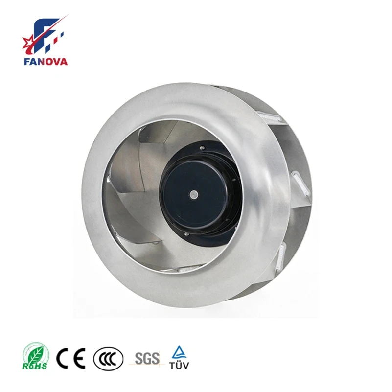 

Factory Made High Efficiency Plastic Aluminum Alloy 310mm 230V Backward Centrifugal Fan For Railway