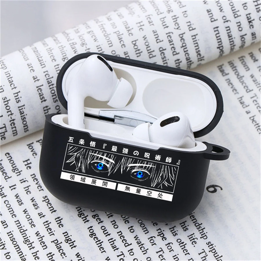 Anime Jujutsu Kaisen Earphone Case for Apple Airpods 1 2 3 Pro Cover Fushiguro Megumi Gojo Satoru Ryomen Protective Soft Cases