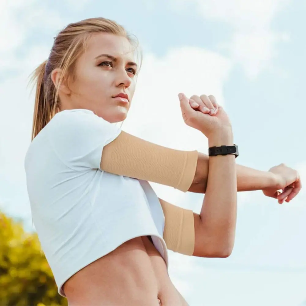 

1 Pair Compress Elbow Support Arm Bandage Shaping Yoga Arm Sleeve UV Protection Cotton Elbow Protective Pad Gym Sport