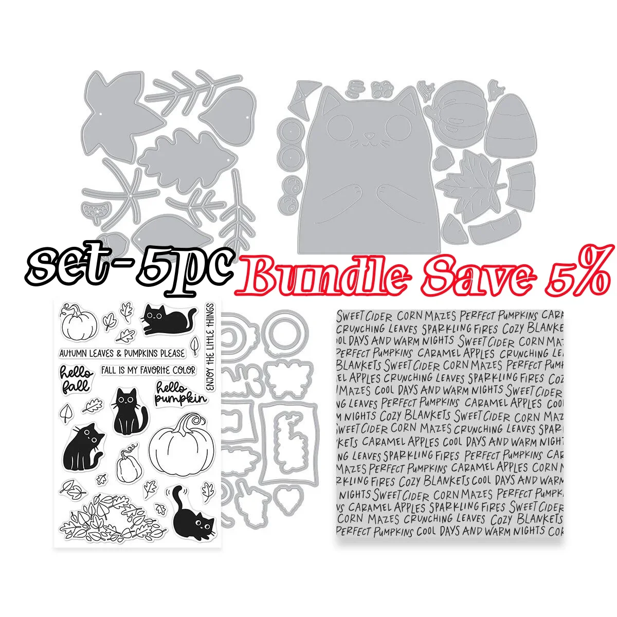 Herfstbeer Kerstboom Snoep Pot Metalen Stansmessen Transparante Stempels voor het maken van DIY wenskaarten, scrapbooking en knutselpapier