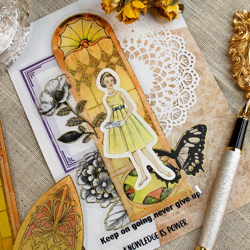 8Packs/Lot Romance Serie Retro Bericht Huisdier Sticker