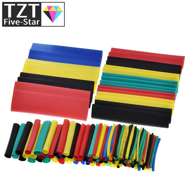 164pcs/Set Heat shrink tube kit Insulation Sleeving termoretractil Polyolefin Shrinking Assorted Heat Shrink Tubing Wire Cable