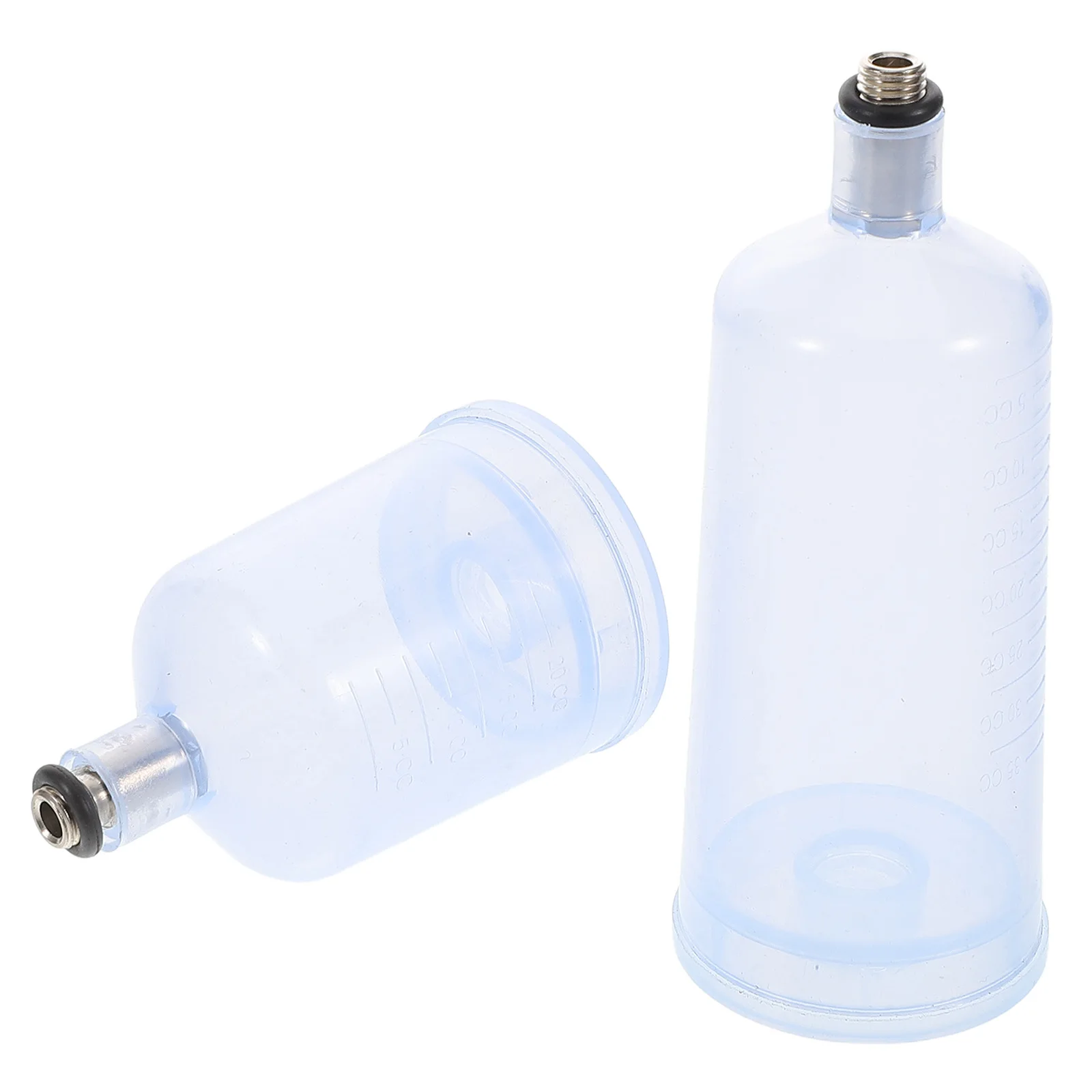 

2 pcs Airbrush Large Capacity Dismountable Painting Paint Storage Replaceable Paint Jar Supplies Empty Bottles Containers