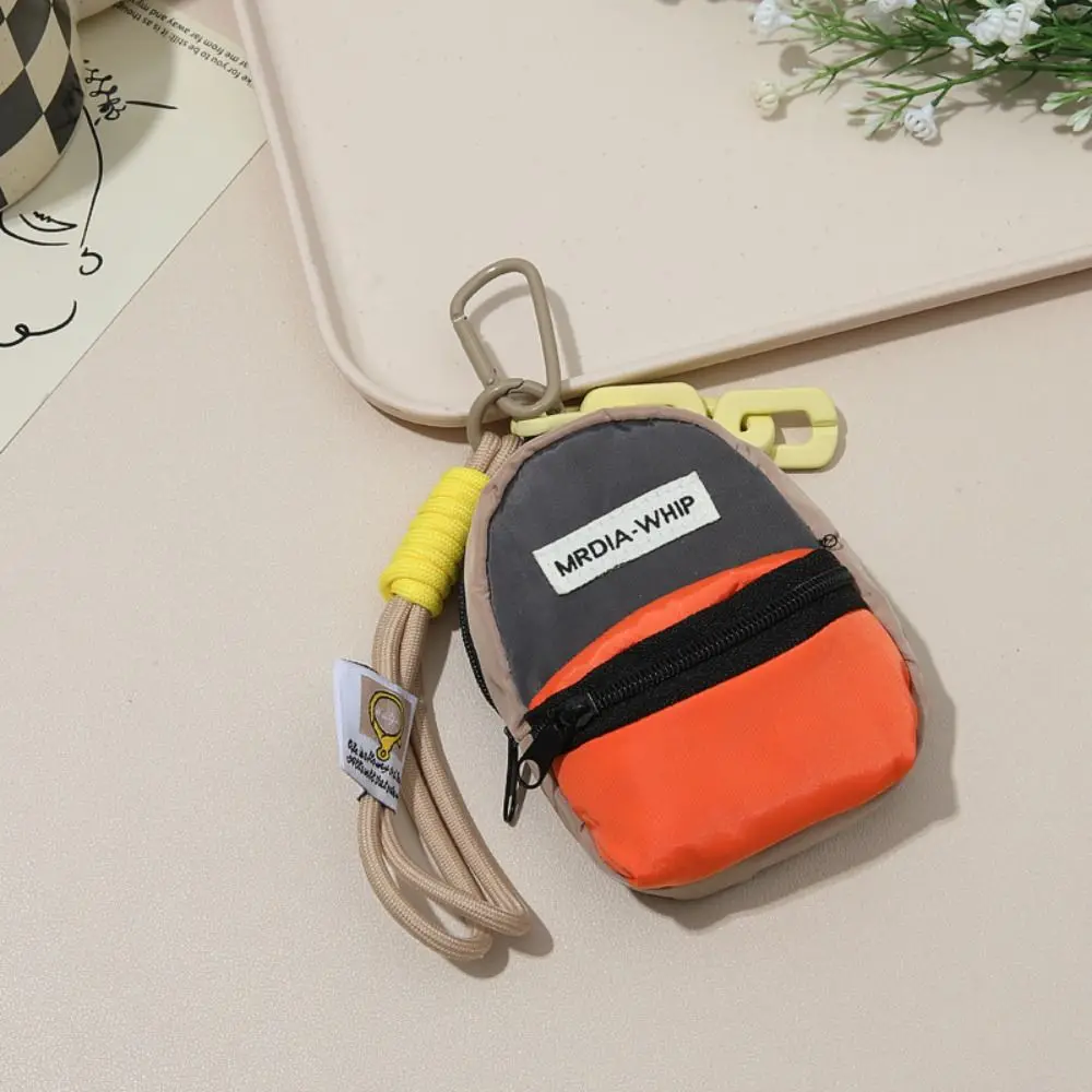 

Macaron Color Mini Coin Purse Backpack Pendant Multifunctional Key Chain Wallet Durable Anti Loss Earphone Bag Lipstick Case