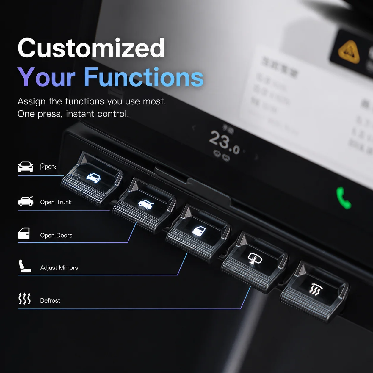 Y Smart Control Knobs Physical Customizable Buttons For Tesla Model 3 Highland 2026 New Model Y Juniper YL Wireless V2 KNOB